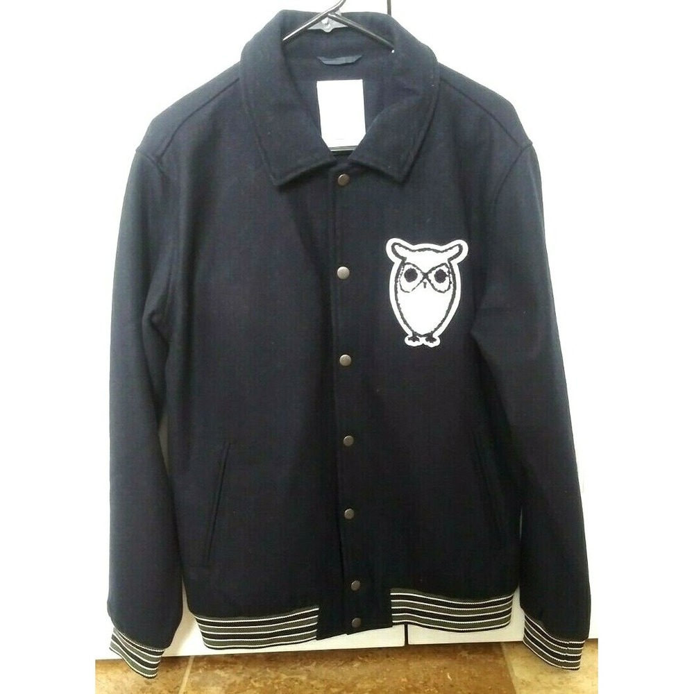 Knowledge Cotton Apparel Wool Varsity Jacket Mens Large NWT
